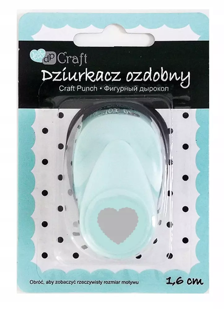 Dziurkacz ozdobny 1,6cm serce falbanka - Papiernicze i szkolne