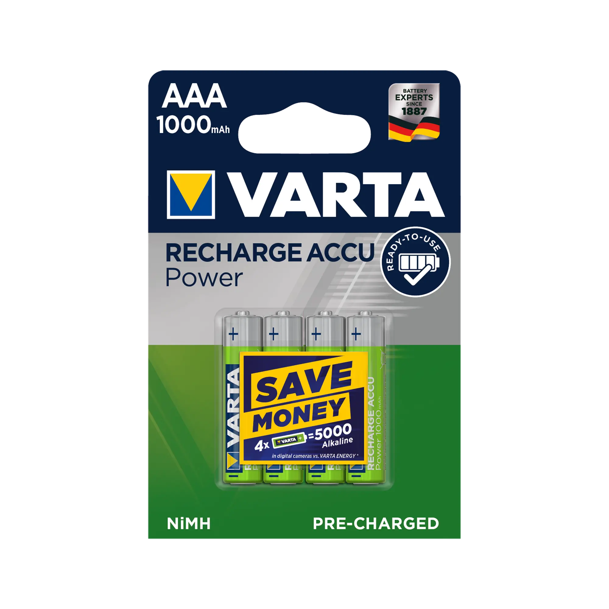 Akumulator VARTA AAA 1000mAh 4szt./bl. - Elektronika i akcesoria