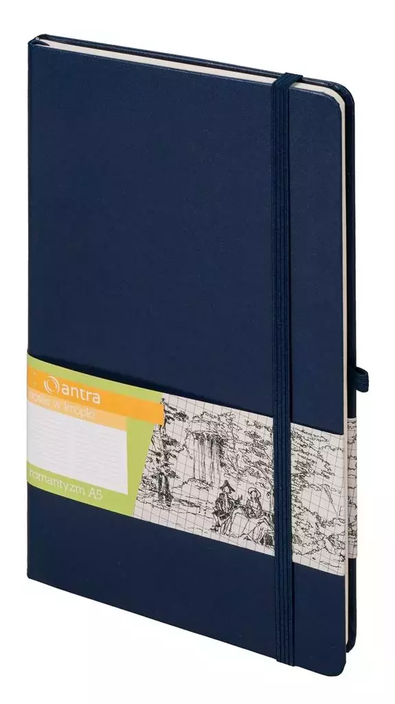 Notes A5 Kropki Romantyzm Granatowy ANTRA - Papiernicze i szkolne