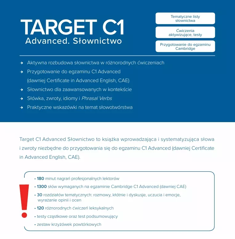 Angielski. Target C1. Advanced. Słownictwo - Książki