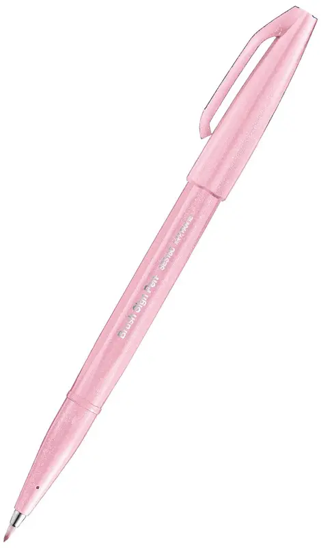 Pisak pędzelkowy do kaligrafii Brush SignPen pudrowy róż SES15C-P3X, Pentel - Papiernicze i szkolne