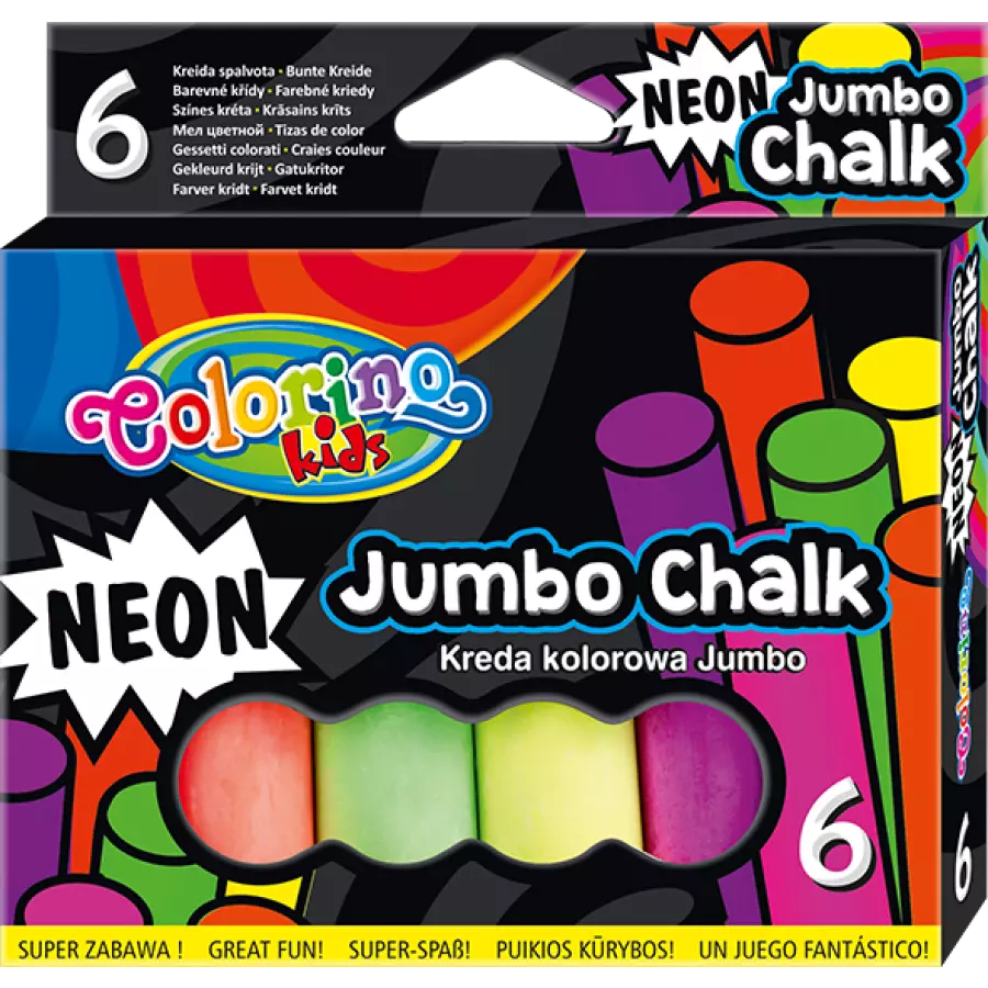 Colorino Kids. Kreda neonowa Jumbo, 6 sztuk - Papiernicze i szkolne