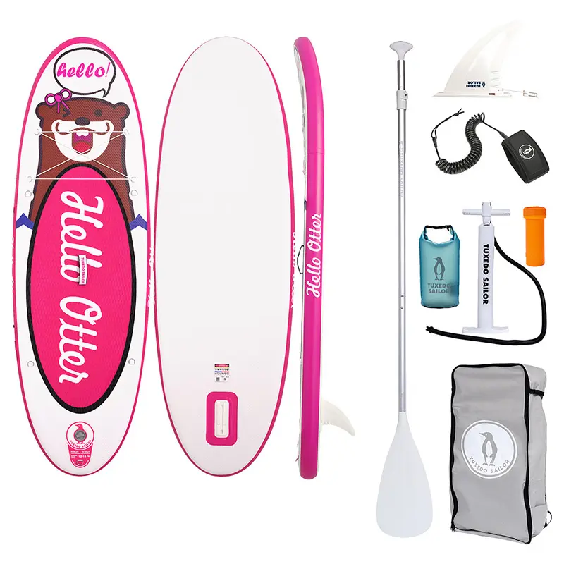 Deska SUP Padle Board dziecięca FunWater Tuxedo Sailor 2,4m (różowa) - Elektronika i akcesoria