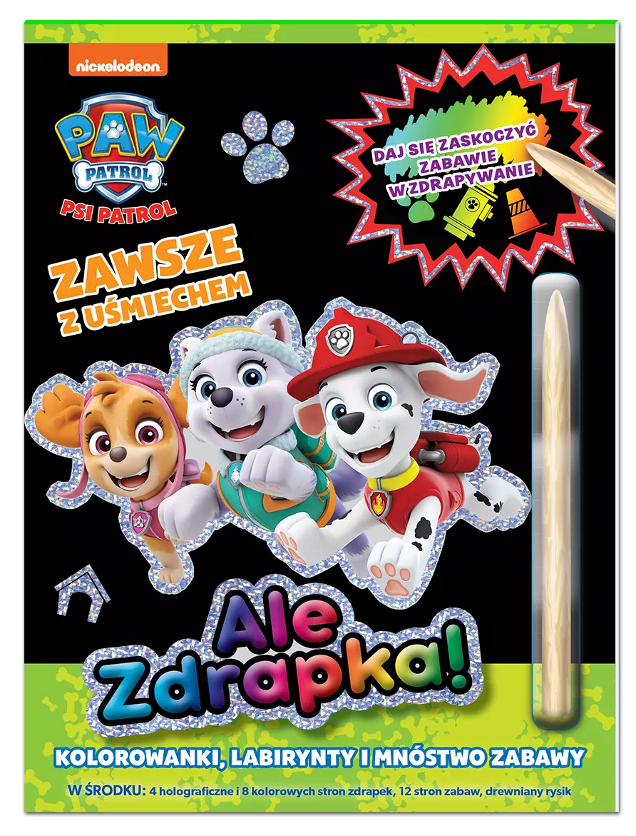 Zawsze z uśmiechem. Psi Patrol. Ale zdrapka - Książki