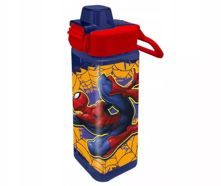 Bidon kwadratowy 500ml PP Spiderman 843396 Kids Euroswan - Zabawki