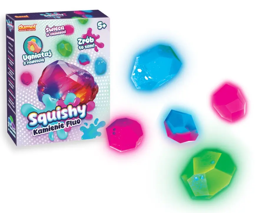 Squishy. Kamienie Fluo - Zabawki