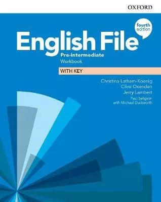 English File. Pre-Intermediate Workbook + key, Fourth Edition - Książki