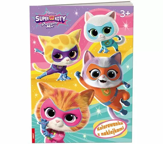 Superkoty. Kolorowanka z Naklejkami - Książki