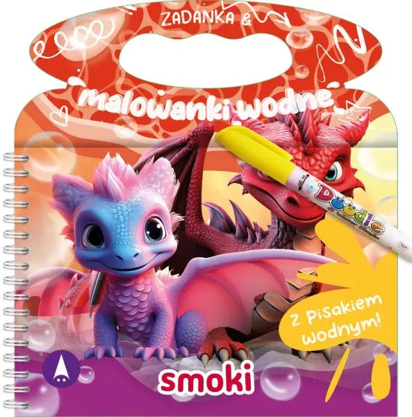 Zadanka & malowanki wodne. Smoki - Książki