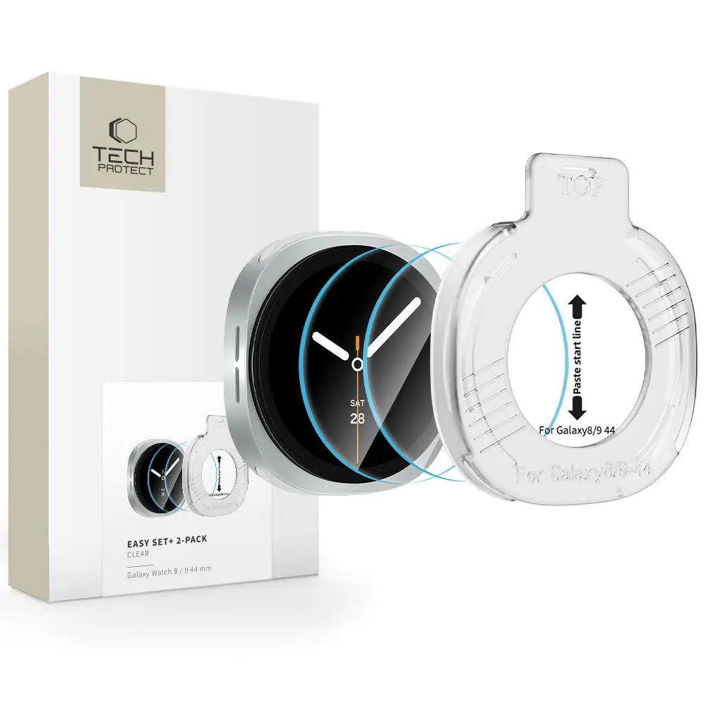 Szkło Hartowane Tech-Protect Easy Set+ 2-Pack Samsung Galaxy Watch 8 / 9 (44 mm) Clear - Elektronika i akcesoria