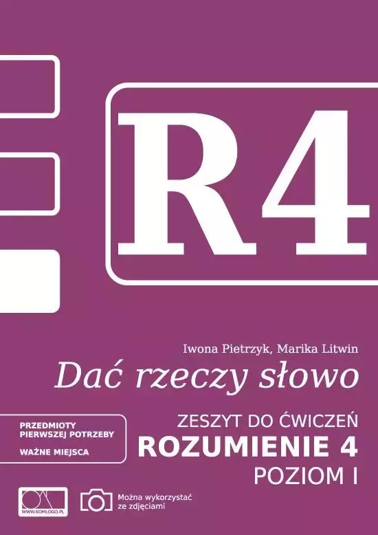 Dać rzeczy słowo. Rozumienie 4. Poziom 1. Zeszyt do ćwiczeń - Książki