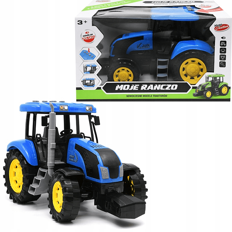 Moje Ranczo. Traktor z dźwiękiem 31 cm, mix kolorów - Zabawki