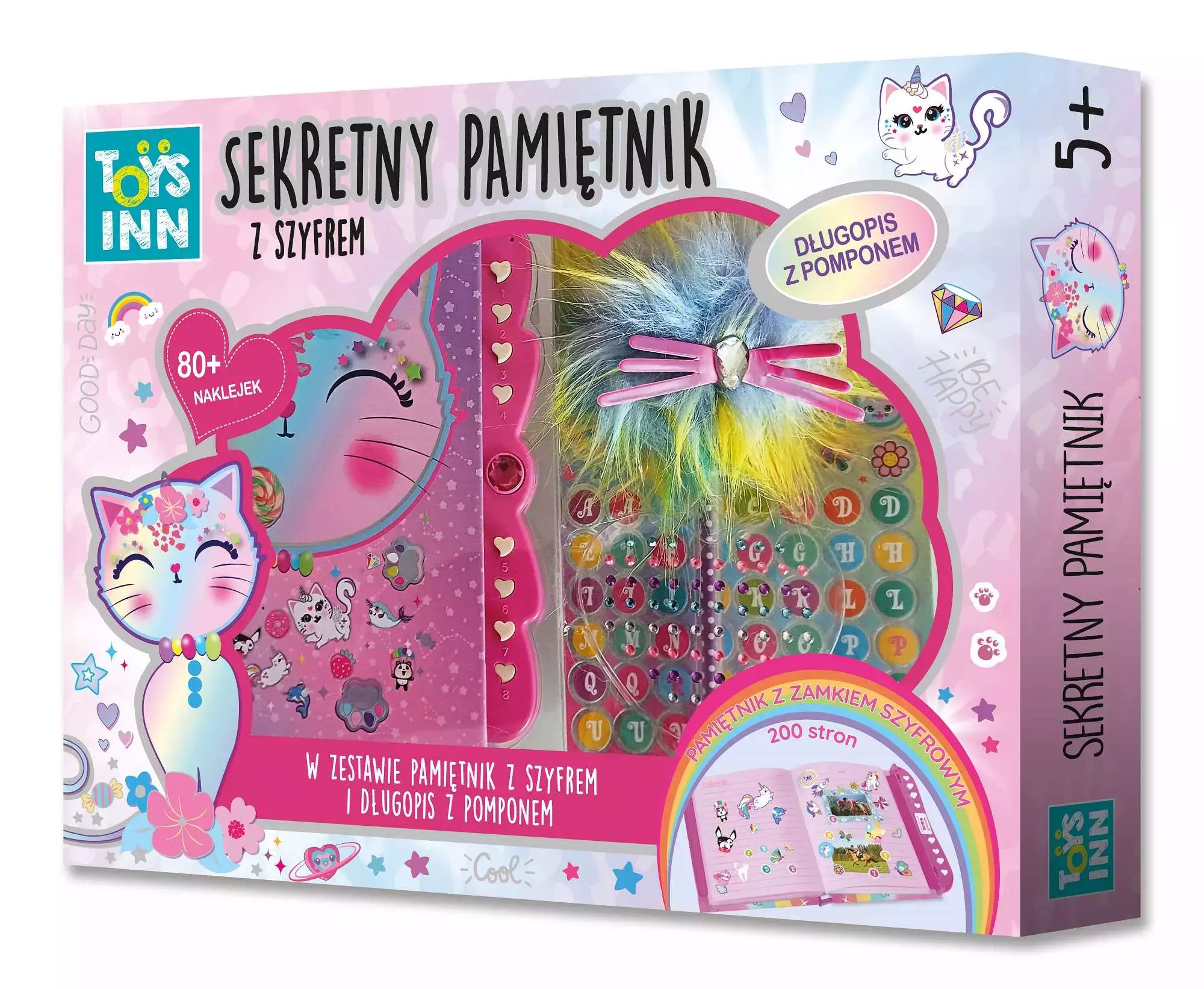 Pamiętnik z szyfrem Kotek - Papiernicze i szkolne