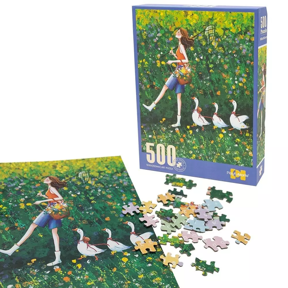 Puzzle 500 elementów. Dziewczyna z gąskami - Puzzle