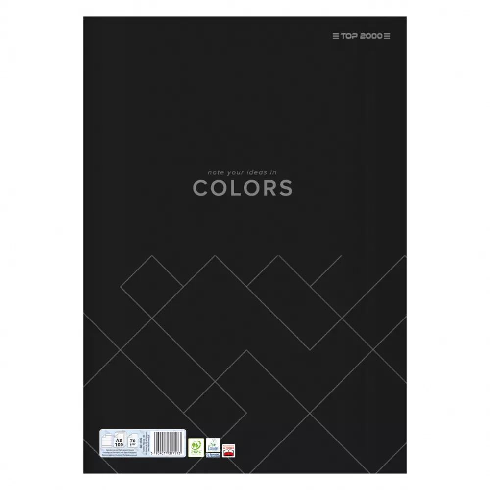 Papier Kancelaryjny A3/100ark linia Colors Top Fol - Papiernicze i szkolne