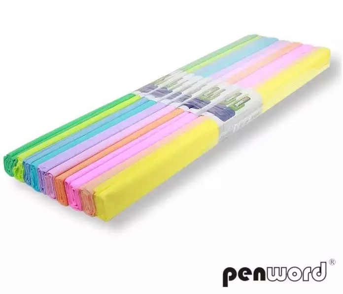 Bibuła marszczona pastel 50x200cm (10szt) - Papiernicze i szkolne