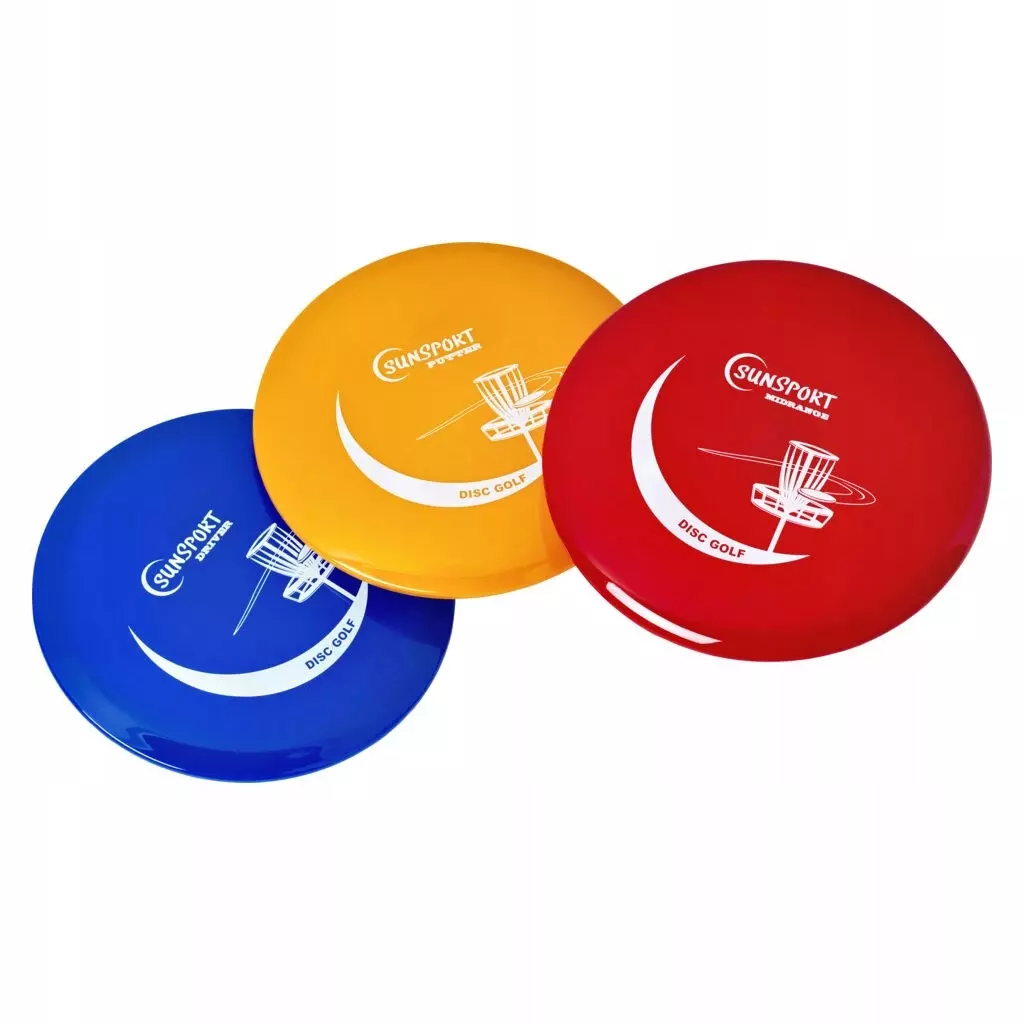 Sunsport Discgolf/Frisbee Golf zestaw 3 dysków POCZĄTKUJĄCY - Zabawki