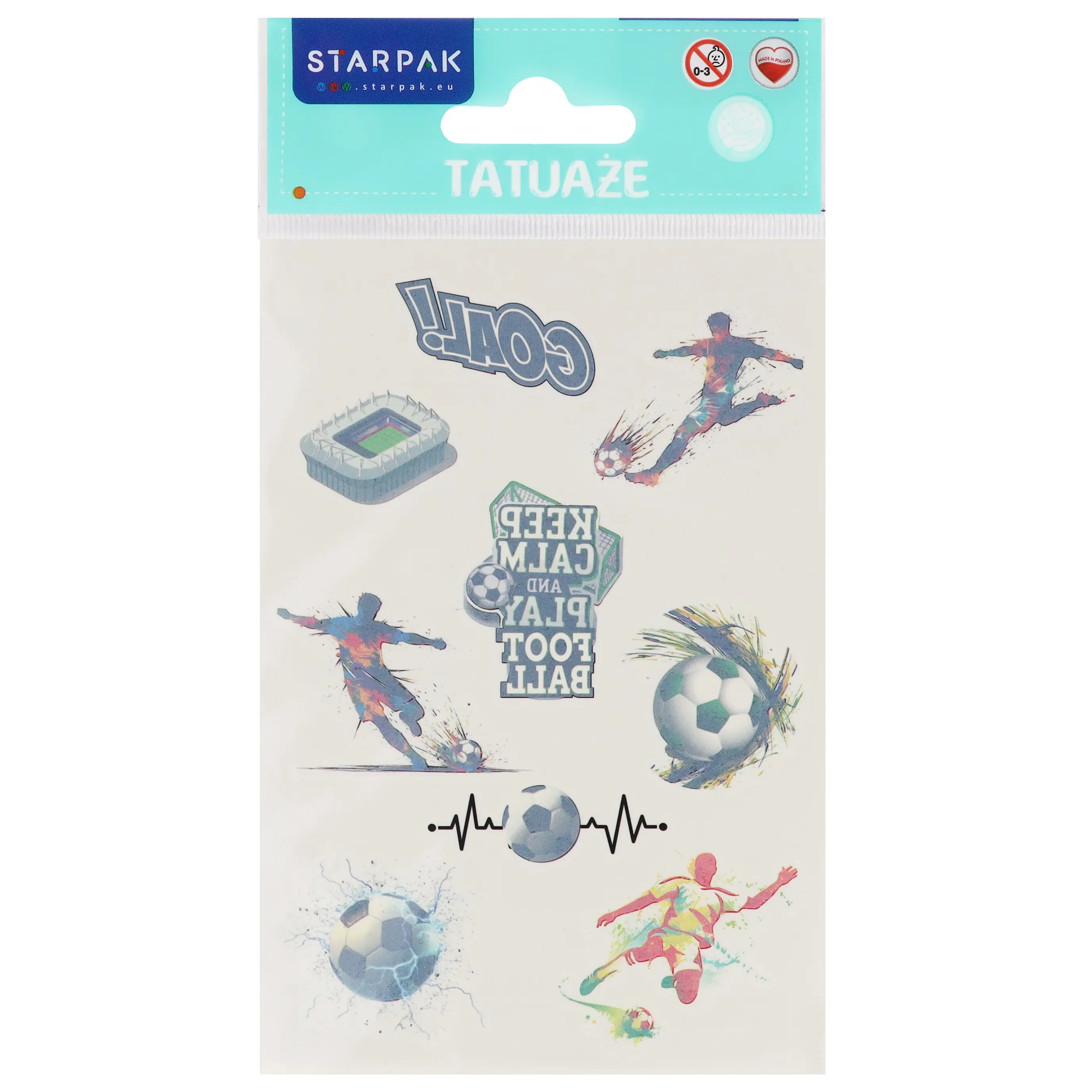 TatuaŻe 10x19 cm Football Starpak 594504 - Papiernicze i szkolne