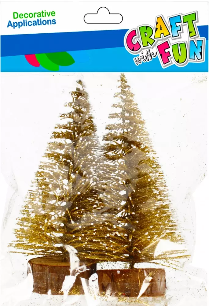Ozdoba Bn Choinka 10cm 2szt C Zloto 12/144 - Papiernicze i szkolne