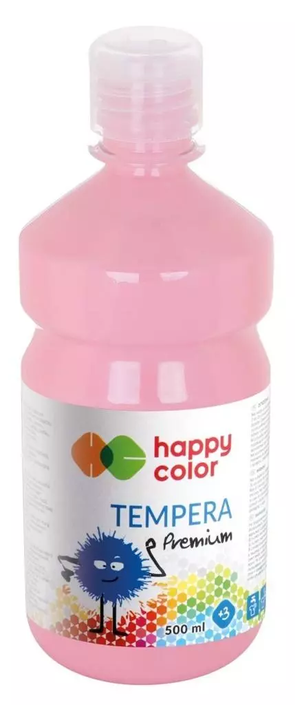 Farba tempera Premium 500ml różowa HAPPY COLOR - Papiernicze i szkolne