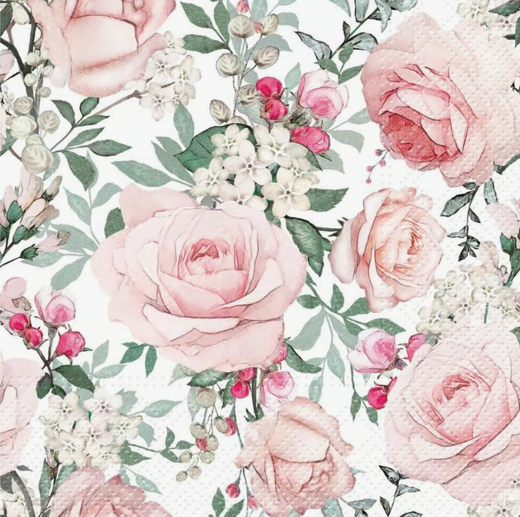 Serwetki papierowe, Gorgeous Roses (20 sztuk) - Papiernicze i szkolne