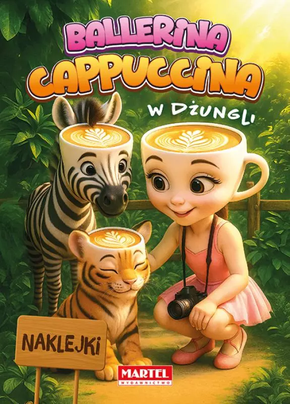Kolorowanka z naklejkami. Ballerina Cappuccina w dżungli - Książki
