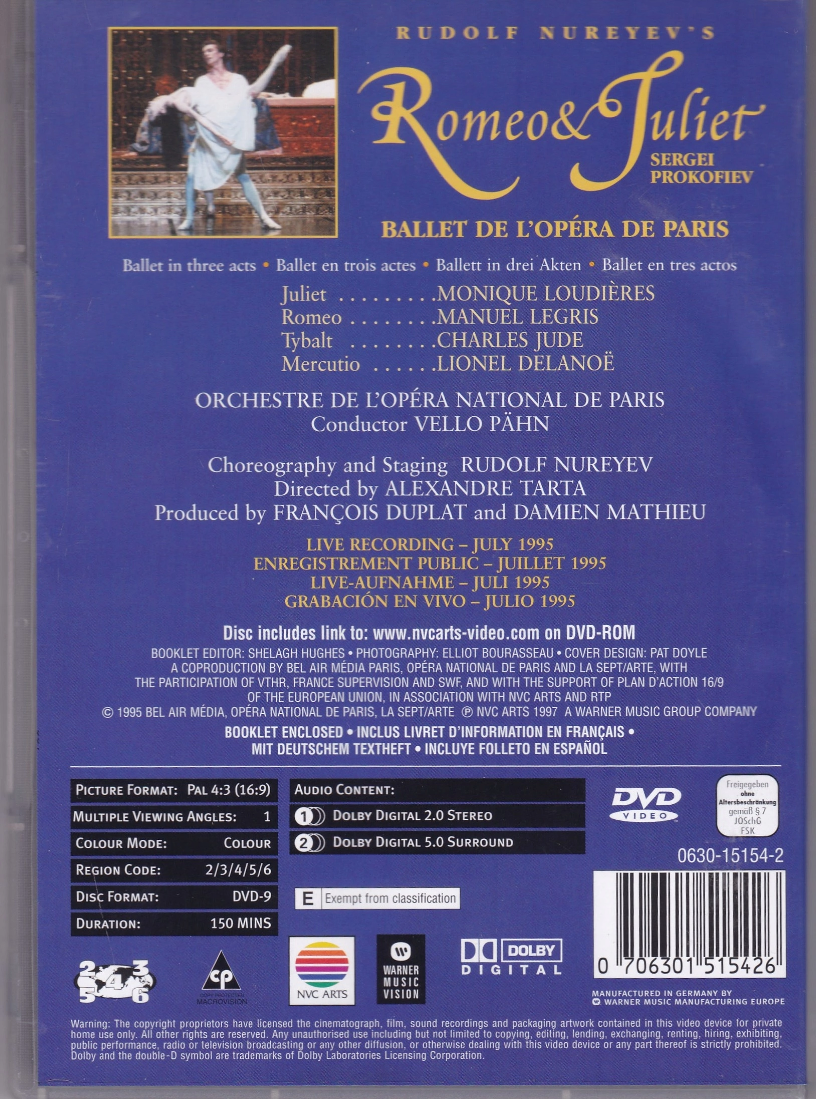 Romeo i Julia, DVD - Muzyka