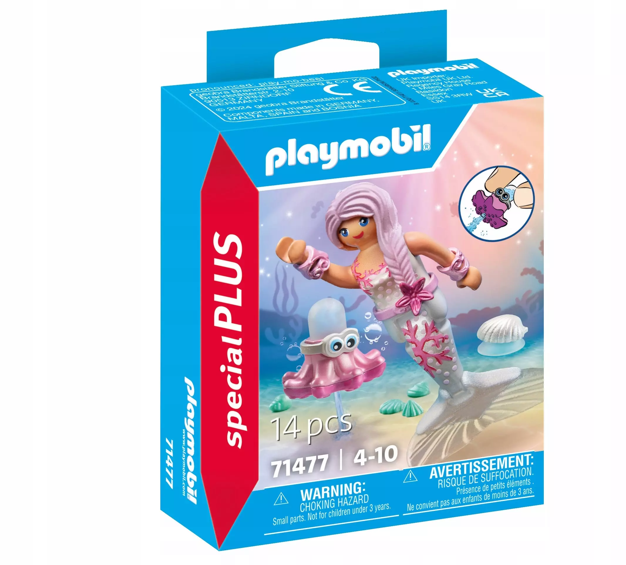 Zestaw figurek Special Plus 71477 Syrenka z ośmiornicą pryskającą wodą - Zabawki