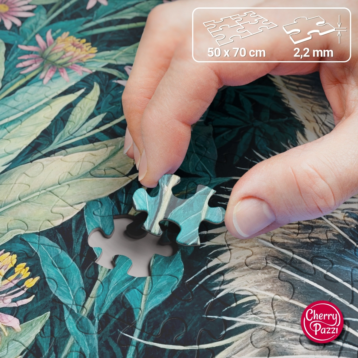 Puzzle 1000 elementów. Szop pracz w kwiatach 30851 - Puzzle