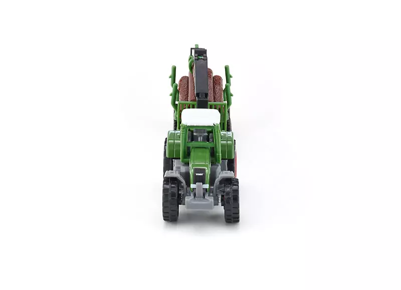 Traktor z leśną przyczepą, zielony - Zabawki