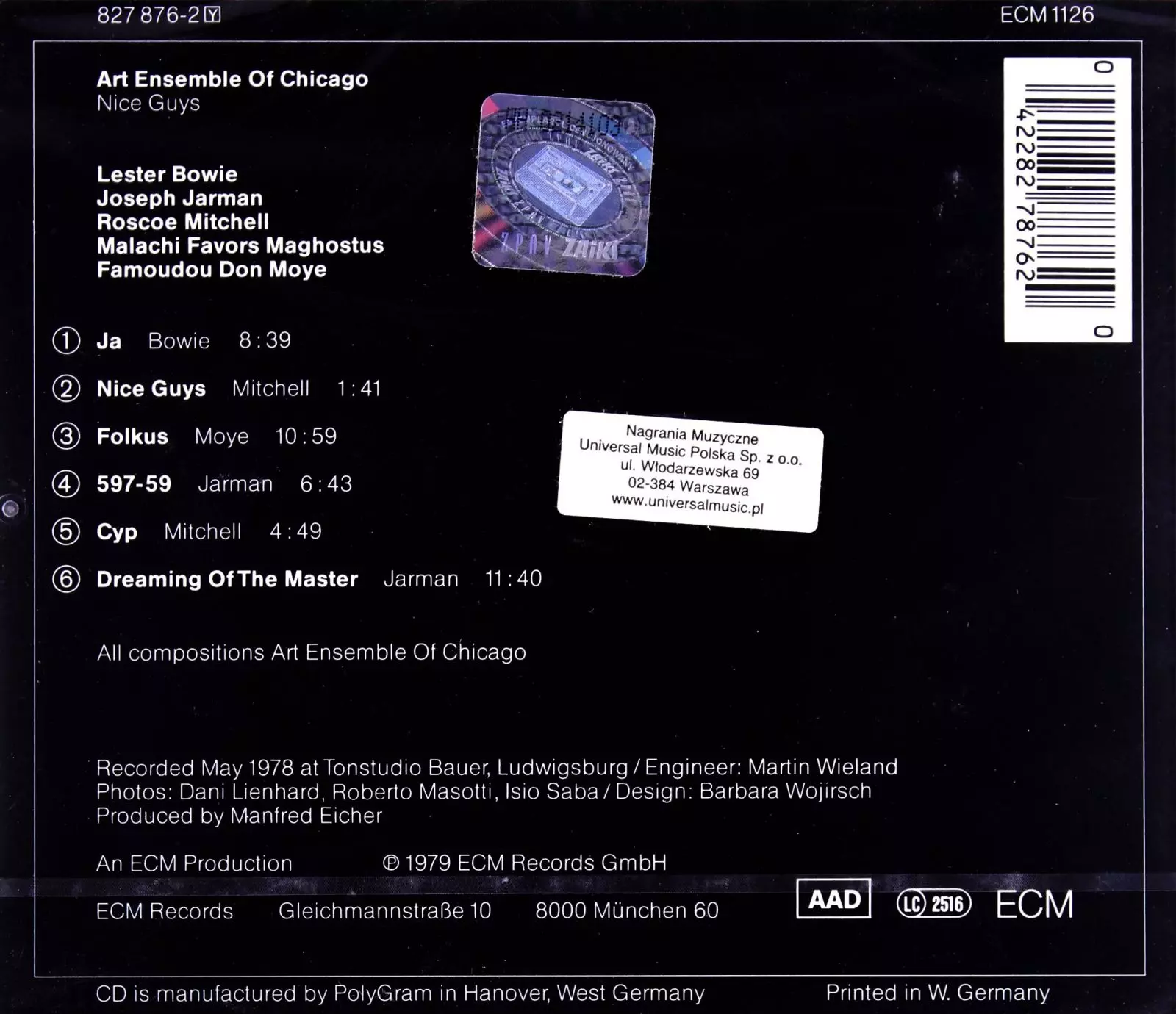 Nice Guys, CD - Muzyka