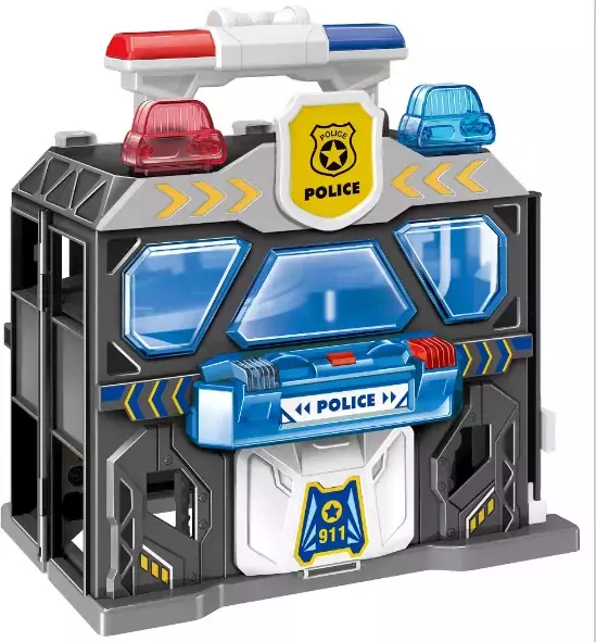 Przenośny komisariat policji 56 cm WALIZKA WARSZTAT POLICJA ŚWIECI SYGNAŁY - Zabawki