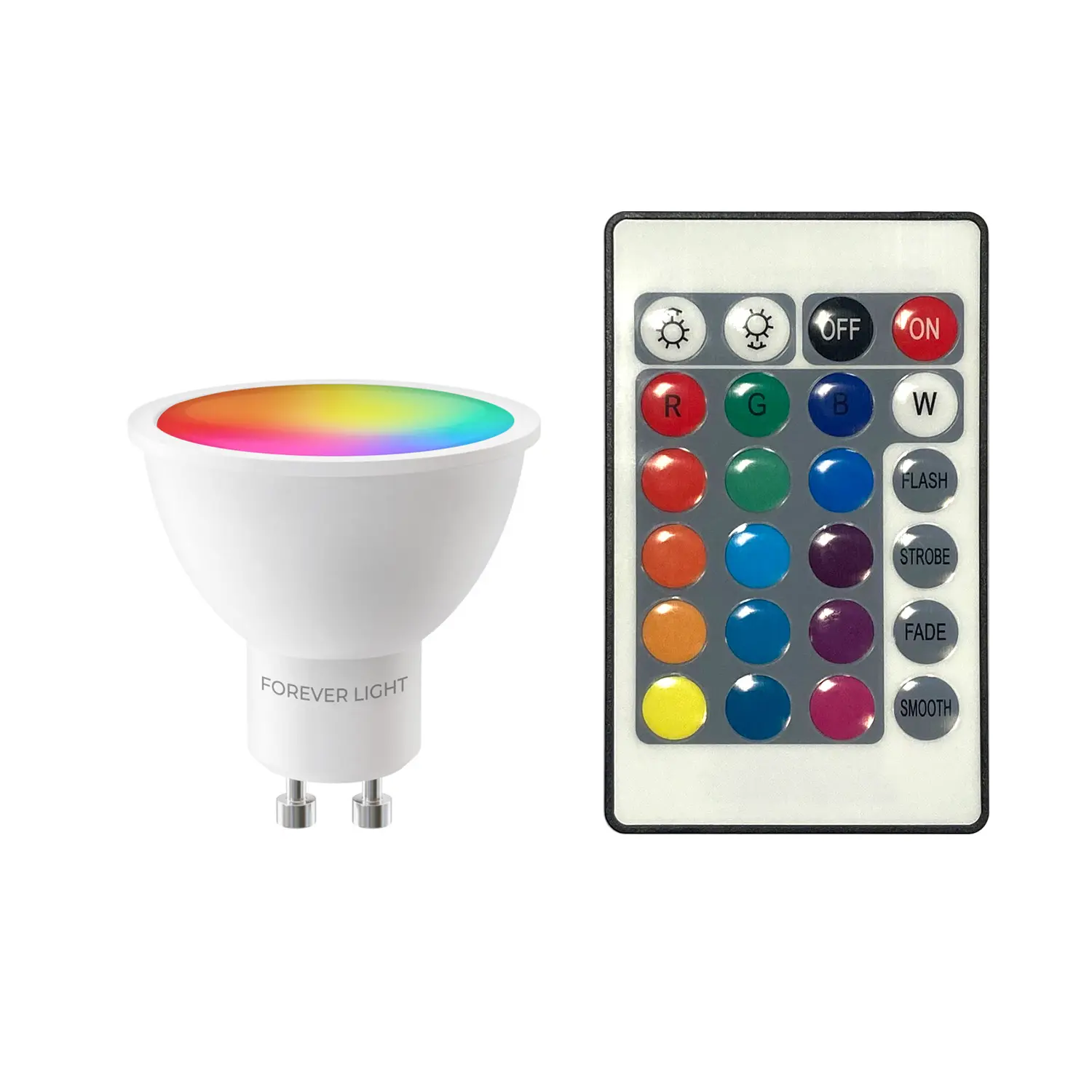 Forever Light Żarówka LED RGB GU10 4.8W 440lm 4000K klasa F - Dom i ogród