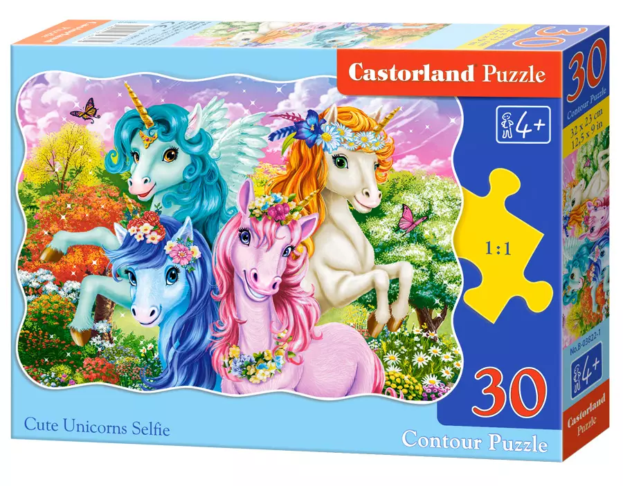 Puzzle 30 elementów. Słodkie selfie jednorożców - Puzzle