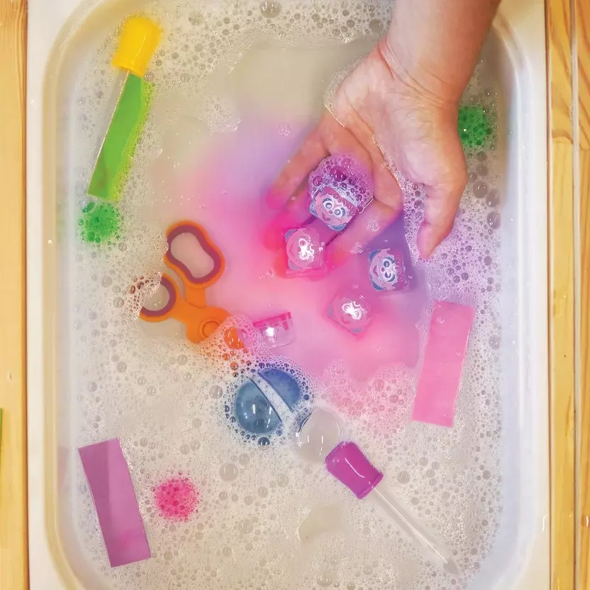 Glo Pals Kostki sensoryczne świecące w wodzie Abby Ulica Sezamkowa -zabawka - Zabawki