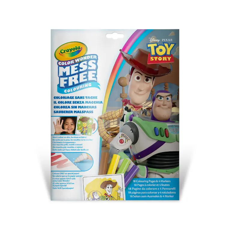 Crayola Kolorowanka dla dzieci i 4 niebrudzące magiczne flamastry Color Wonder Mess Free Toy Story 3+ - Książki