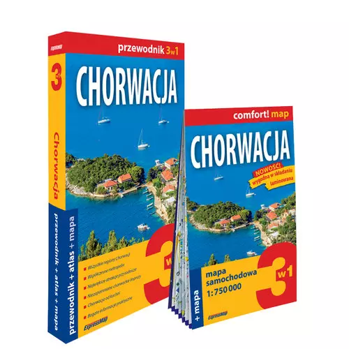 Chorwacja 3w1 przewodnik + atlas + mapa - Książki