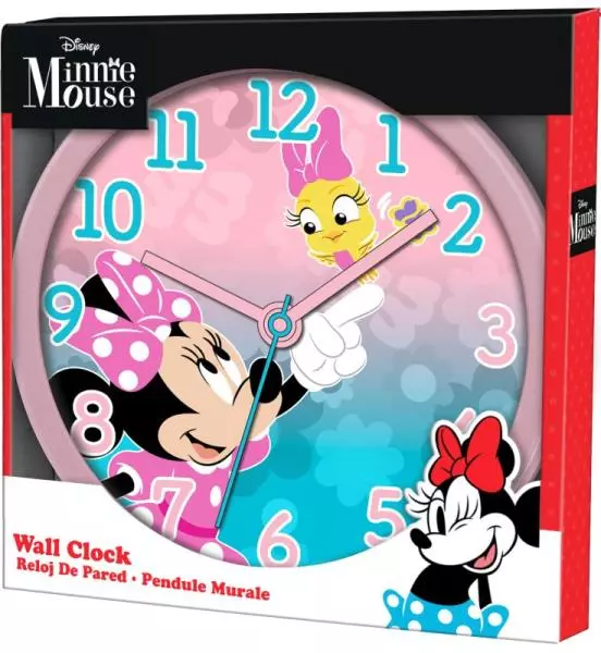 Zegar ścienny Wall clock 25cm Minnie Mouse MN3075 Kids Euroswan - Zabawki
