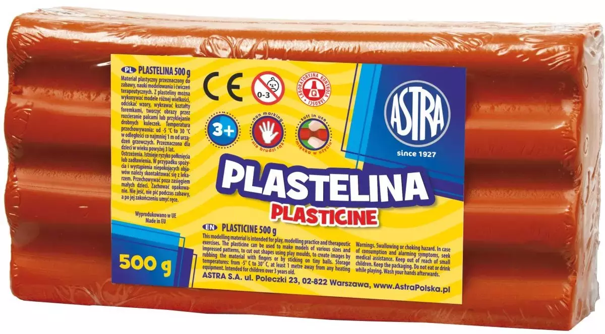 Plastelina 500 g, czerwona - Papiernicze i szkolne