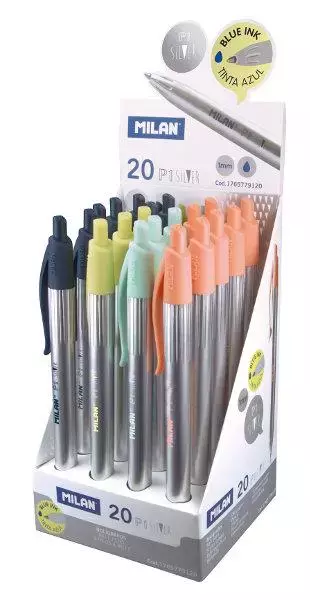 Długopis P1 Silver p.20 MILAN Cena za 1szt - Papiernicze i szkolne