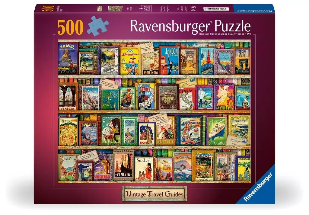 Puzzle 2D: Vintage - Pocztówki 500el - Puzzle