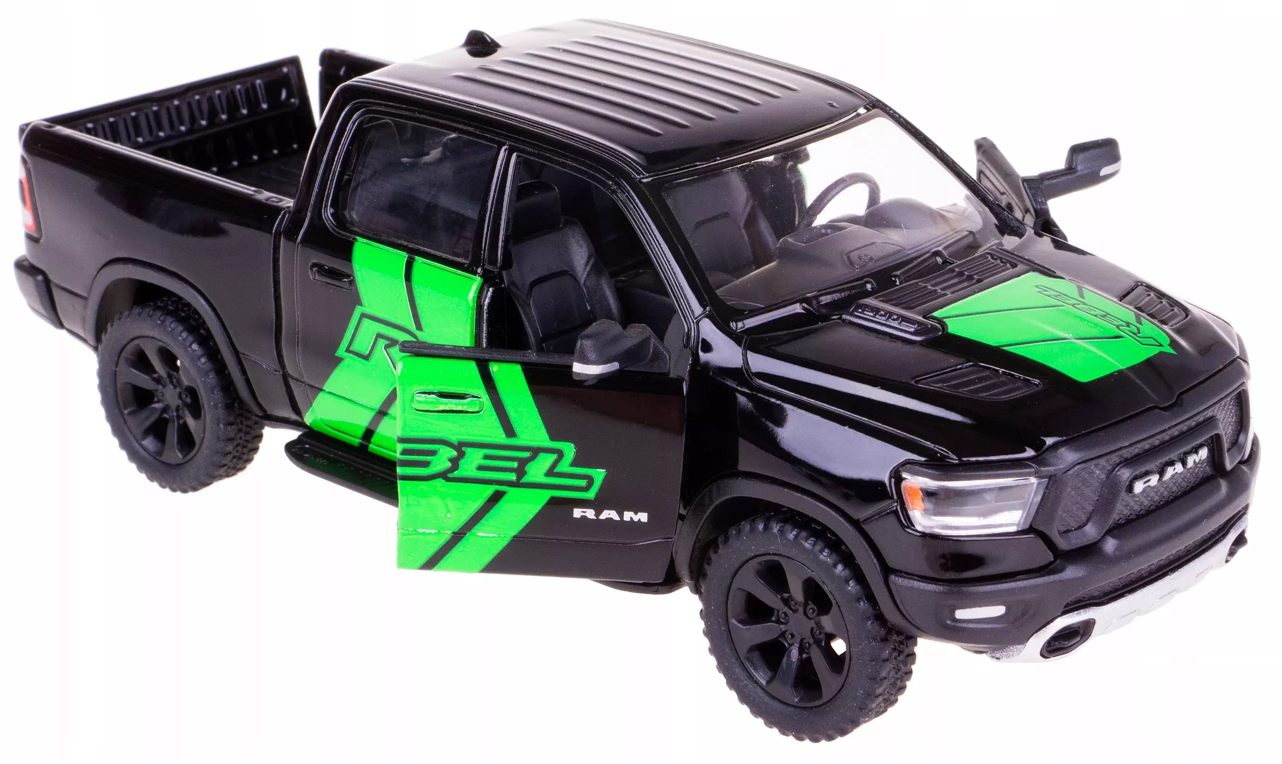 DODGE RAM 1500 REBEL MODEL METAL KINSMART 1:46 CZA - Zabawki