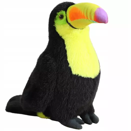 Pluszowy Ptak Tukan Pluszak Maskotka Przytulanka Żółty 30cm - Zabawki