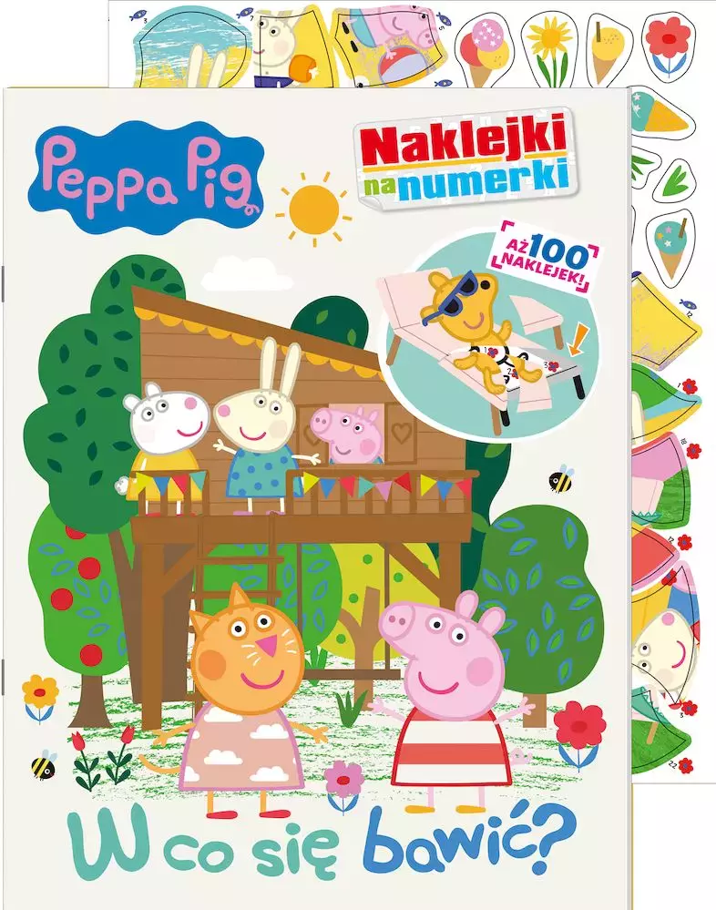 W co się bawić? Świnka Peppa. Naklejki na numerki - Książki