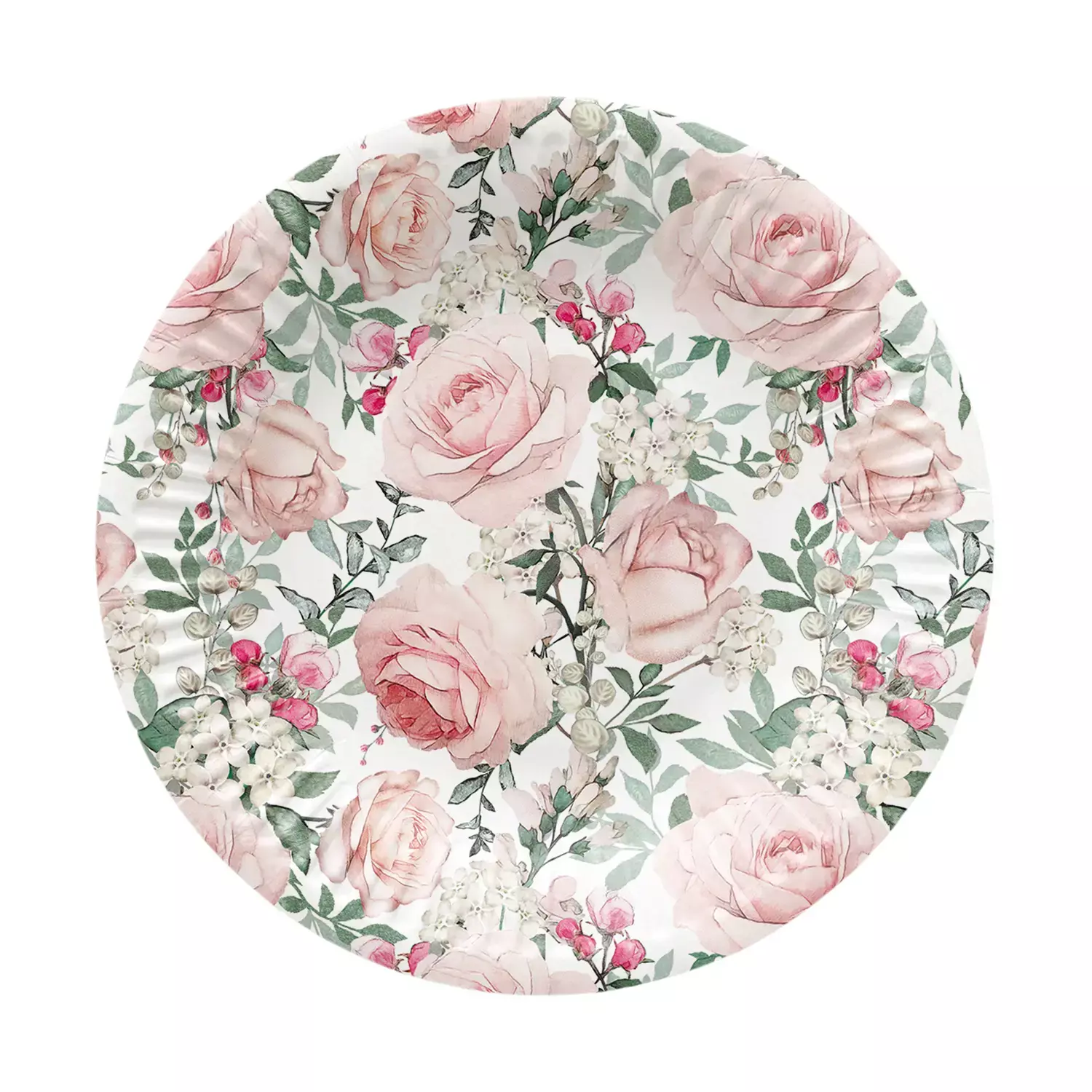 Talerzyki papierowe 18 cm, Gorgeous Roses (8 sztuk) - Papiernicze i szkolne