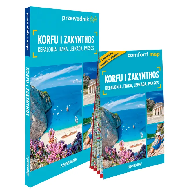 Korfu i Zakynthos. Kefalonia, Itaka, Lefkada, Paksos light. Przewodnik + mapa - Książki
