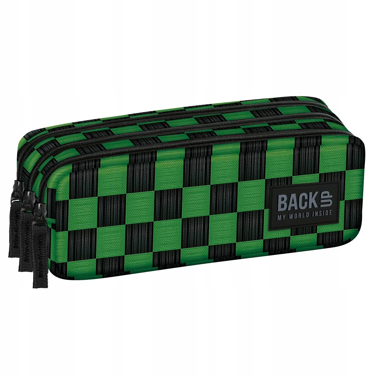 BackUP Piórnik saszetka 3 komory dla chłopca Game Grid Derform - Papiernicze i szkolne