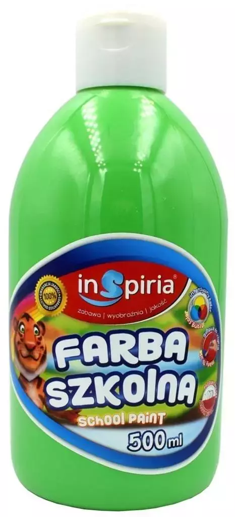 Farba szkolna zielona 500ml - Papiernicze i szkolne