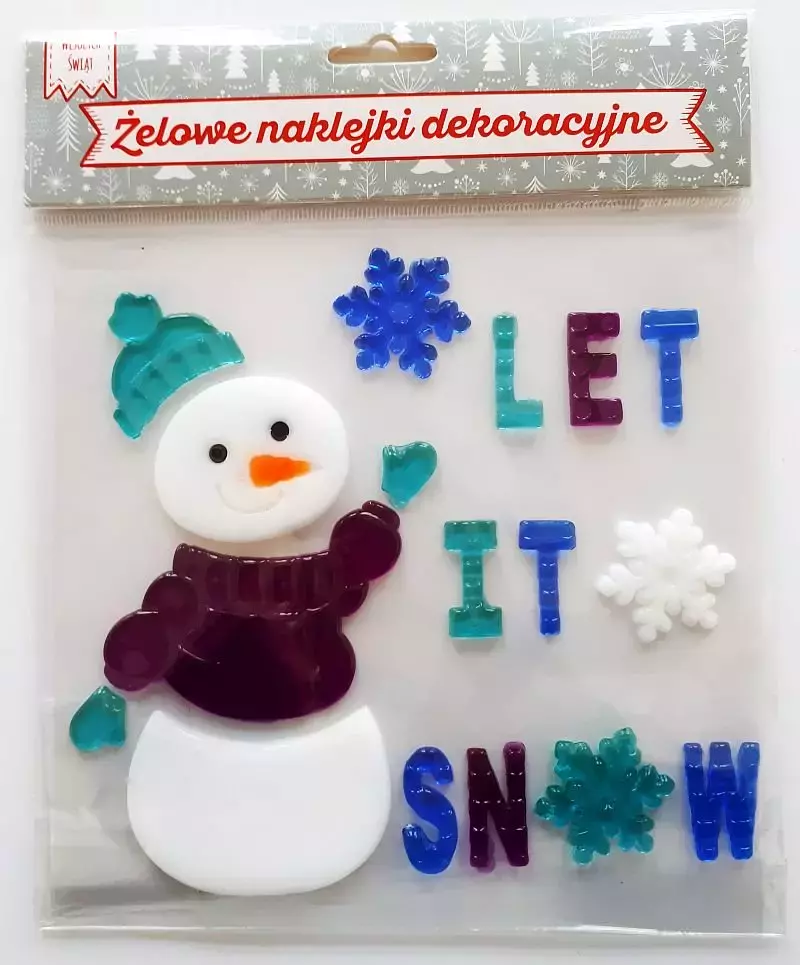 Żelowe naklejki dekoracyjne. Let It Snow - Papiernicze i szkolne