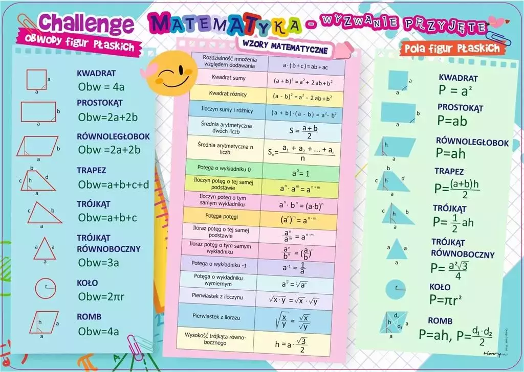 Podkładka na biurko - Matematyka - Papiernicze i szkolne